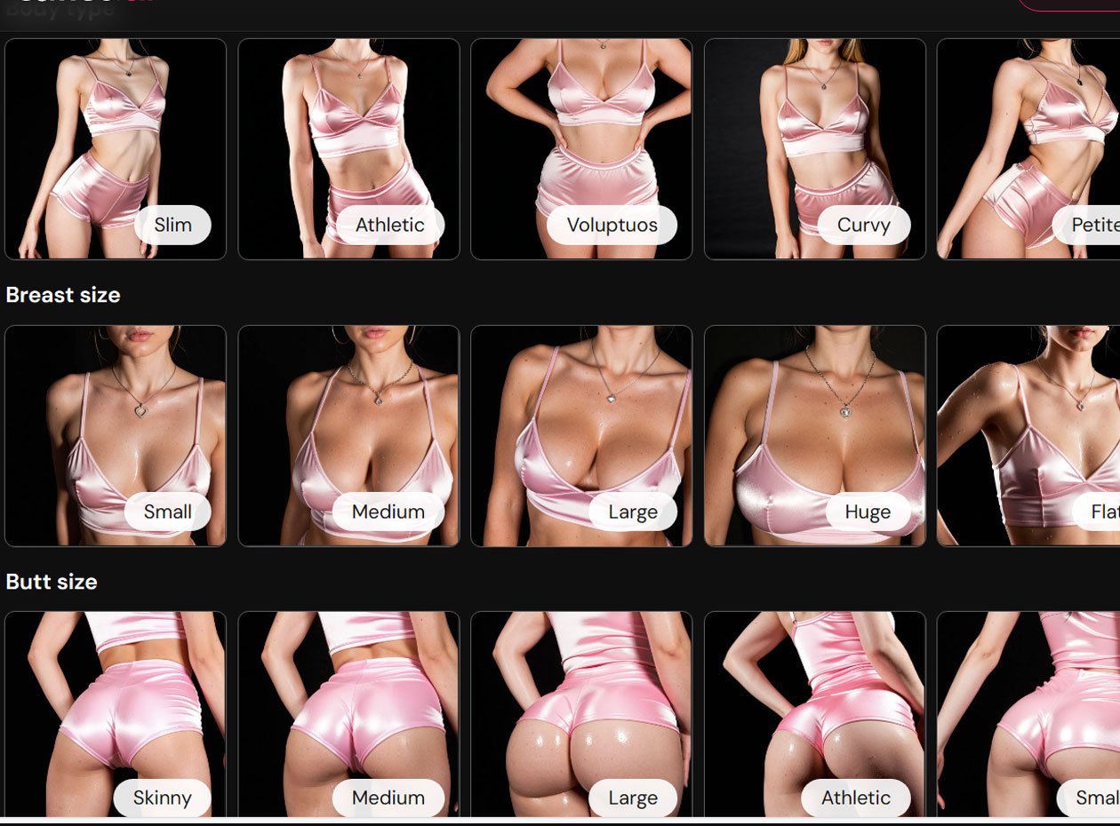 Ai body types availanle at cuties